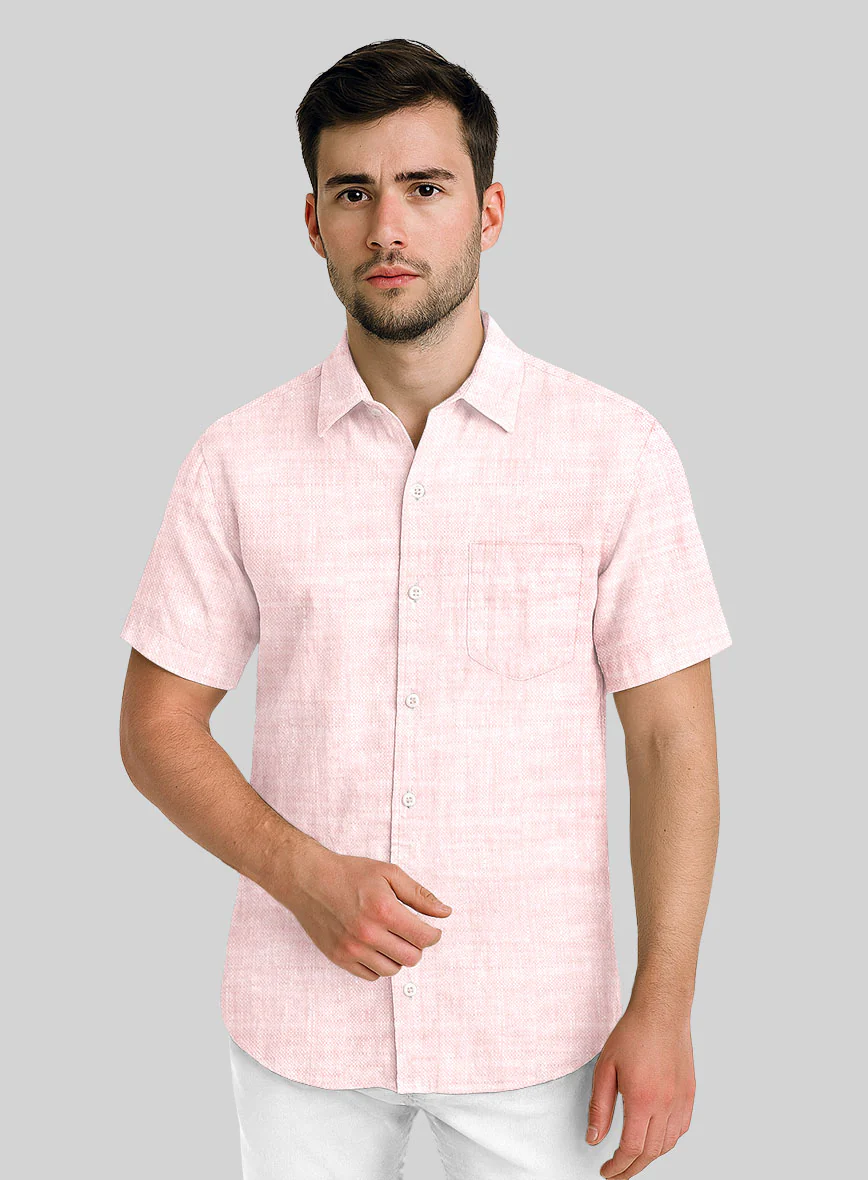 European Pink Linen Shirt - Image 2