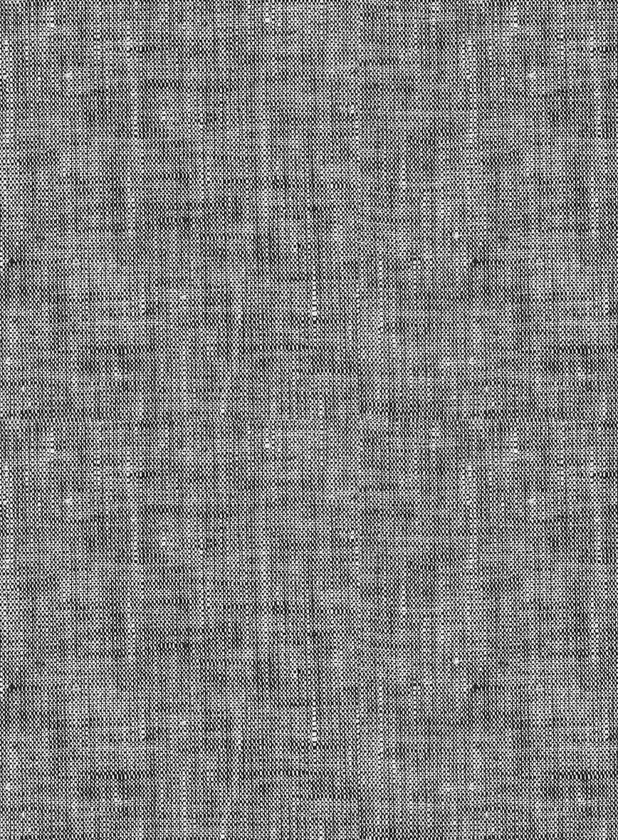 European Smoky Black Linen Shirt - Image 5