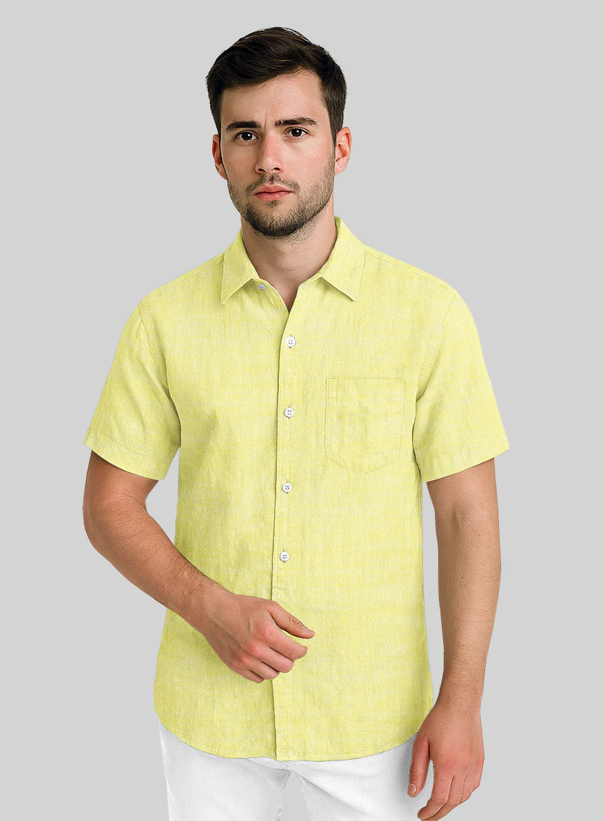 European Yellow Linen Shirt