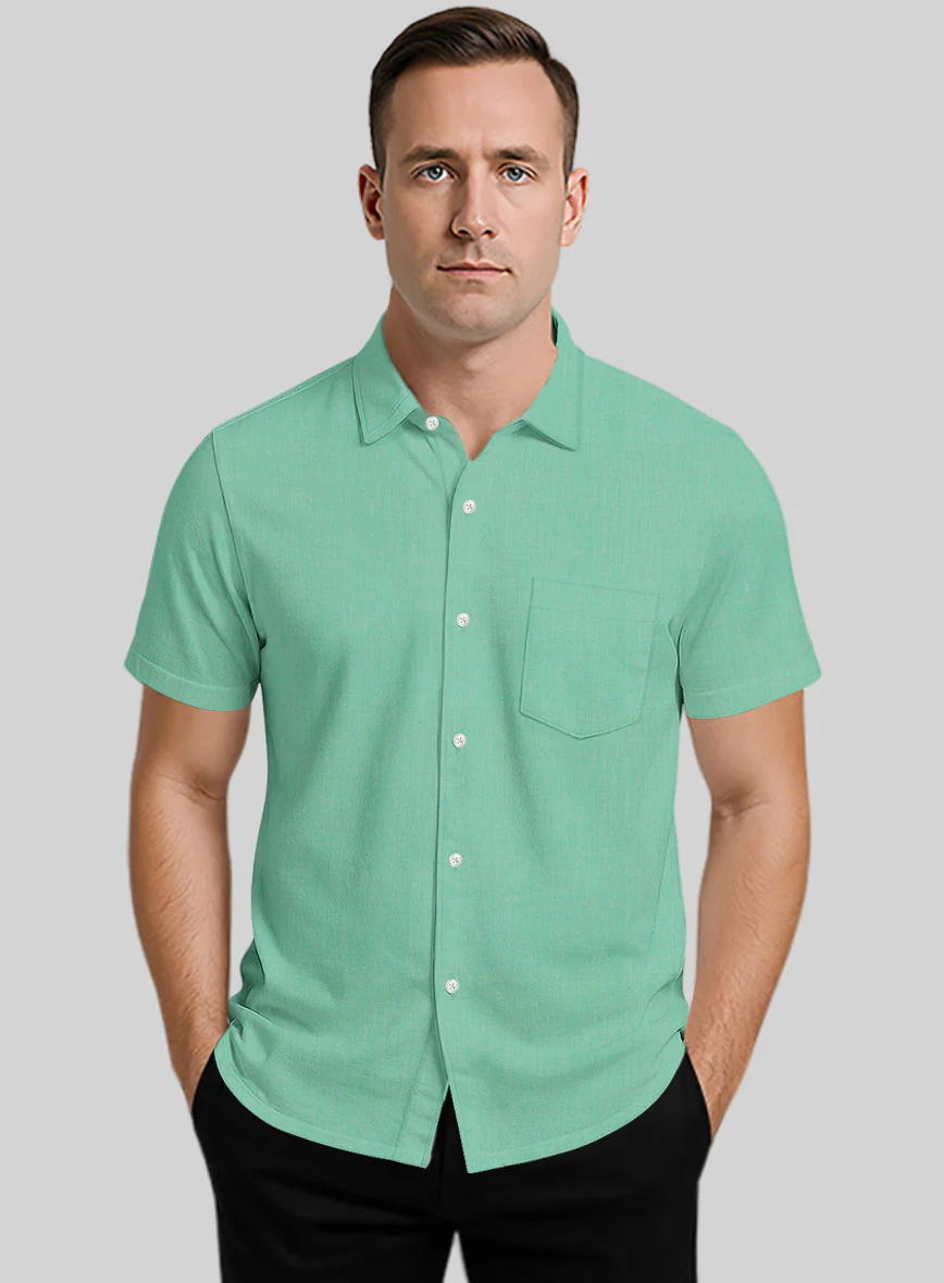 Fern Green Luxury Twill Shirt - Image 2