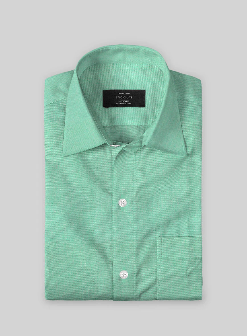 Fern Green Luxury Twill Shirt - Image 3