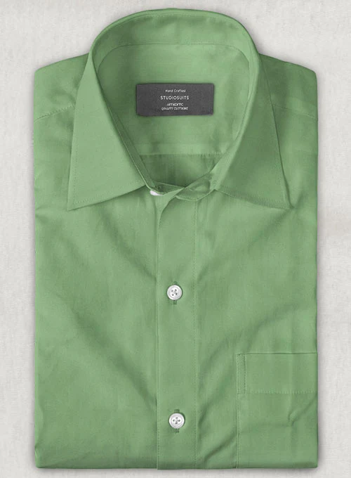 Fern Green Stretch Twill Shirt - Image 3