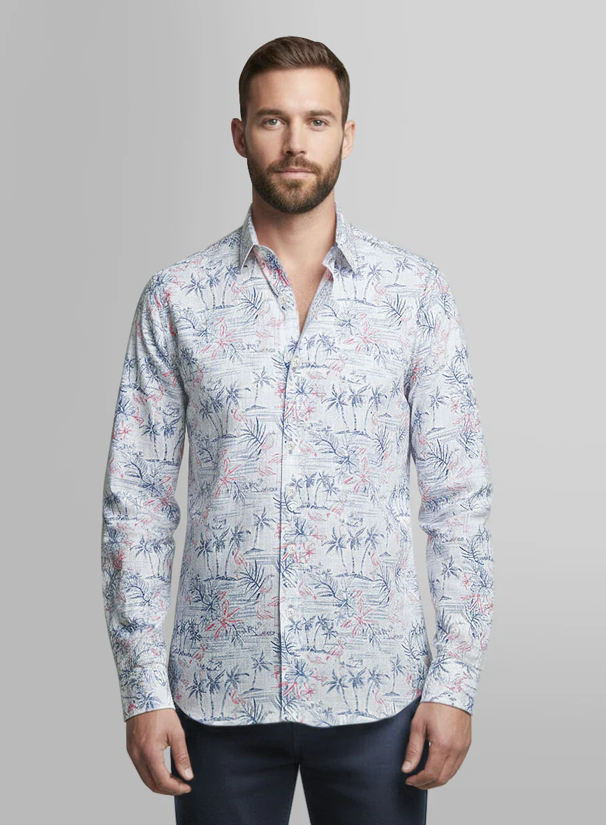 Flamingo Cove Cotton Shirt