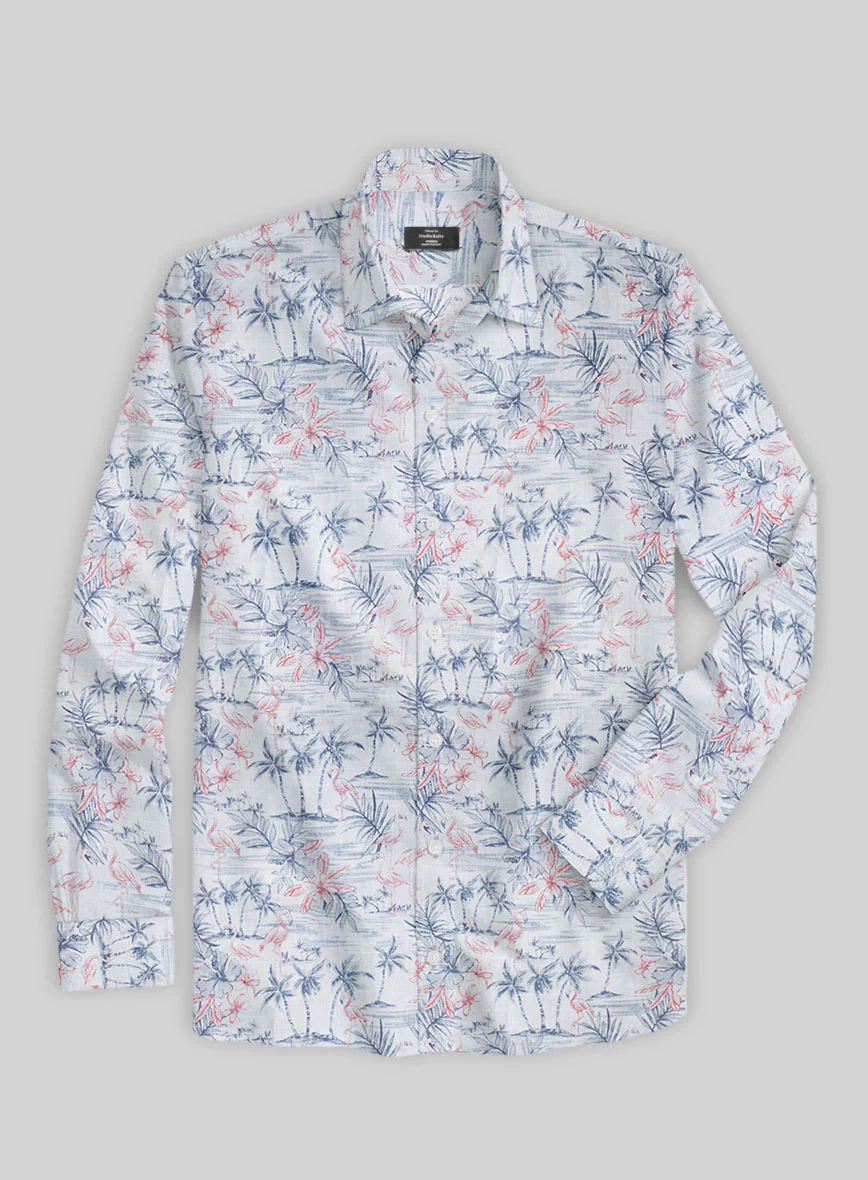 Flamingo Cove Cotton Shirt - Image 3
