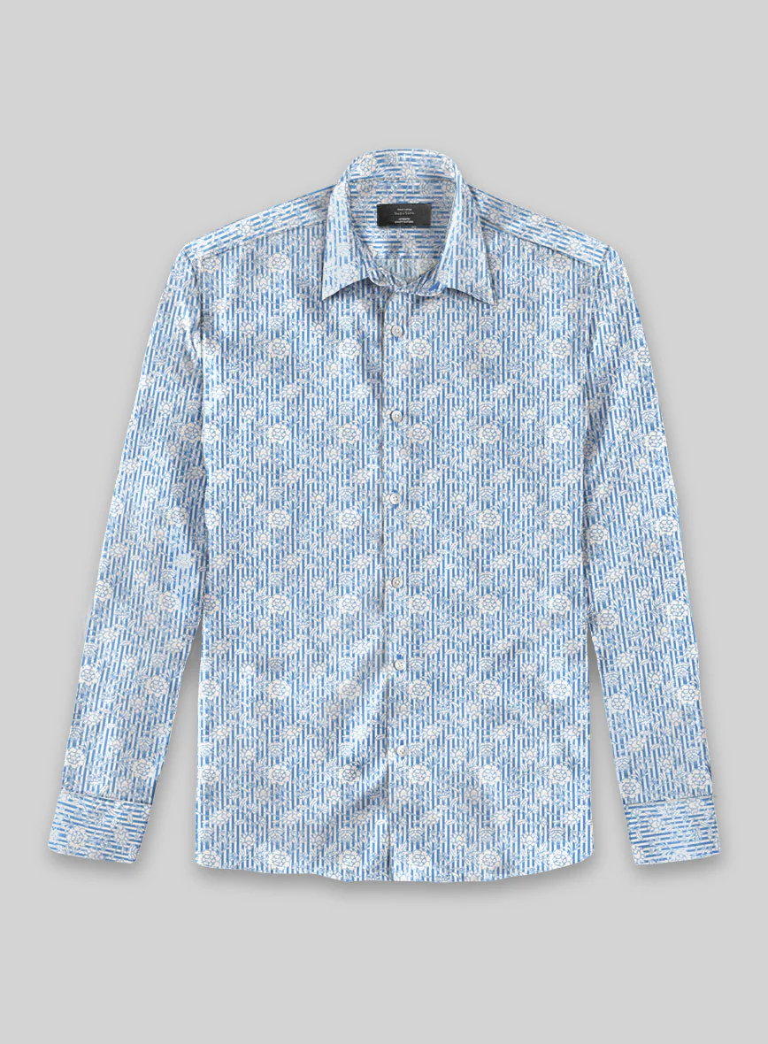 Florentis Stripe Silk Cotton Shirt - Image 3