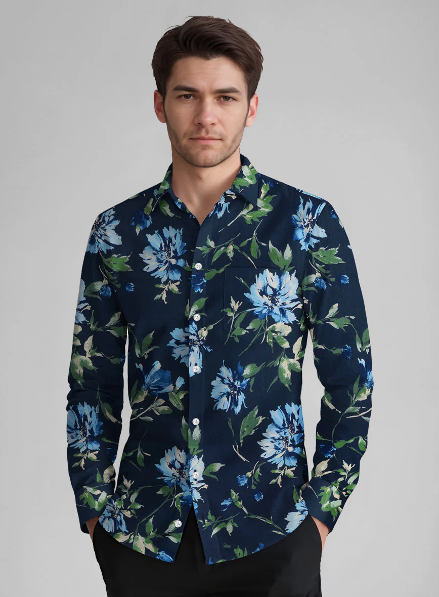 Floret Haze Cotton Lycra Shirt - Image 3