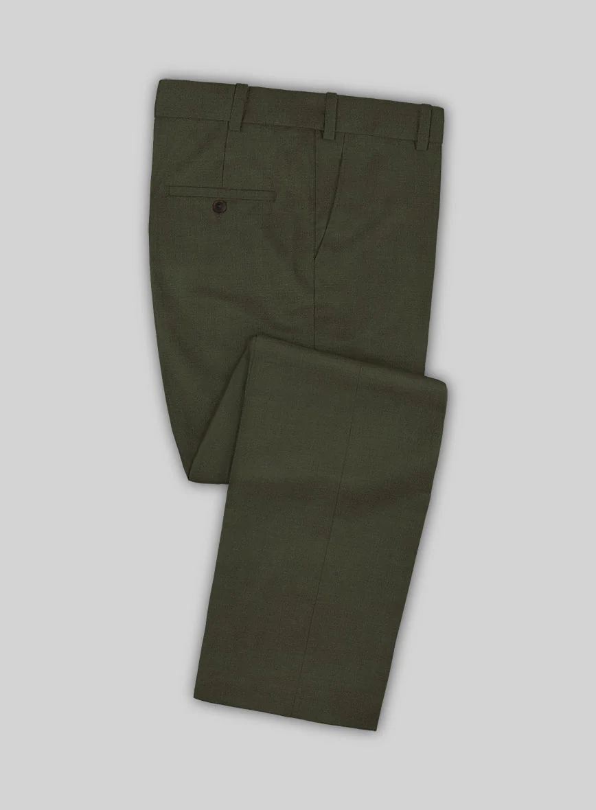 Fresco Olive Wool Suit - Image 4