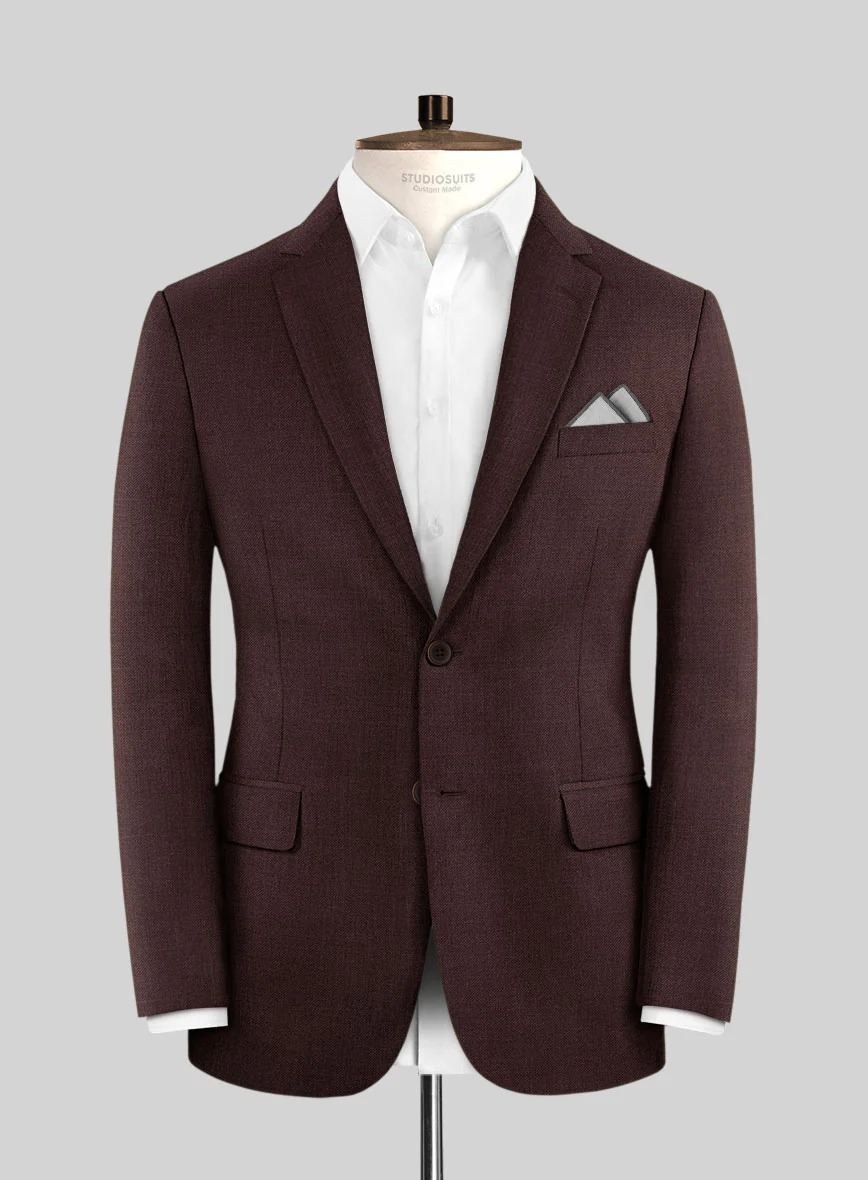 Fresco Wine Wool Suit - Image 3