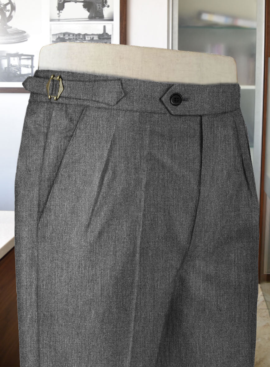 Frosted Mid Gray Terry Rayon Highland Trousers - Image 3