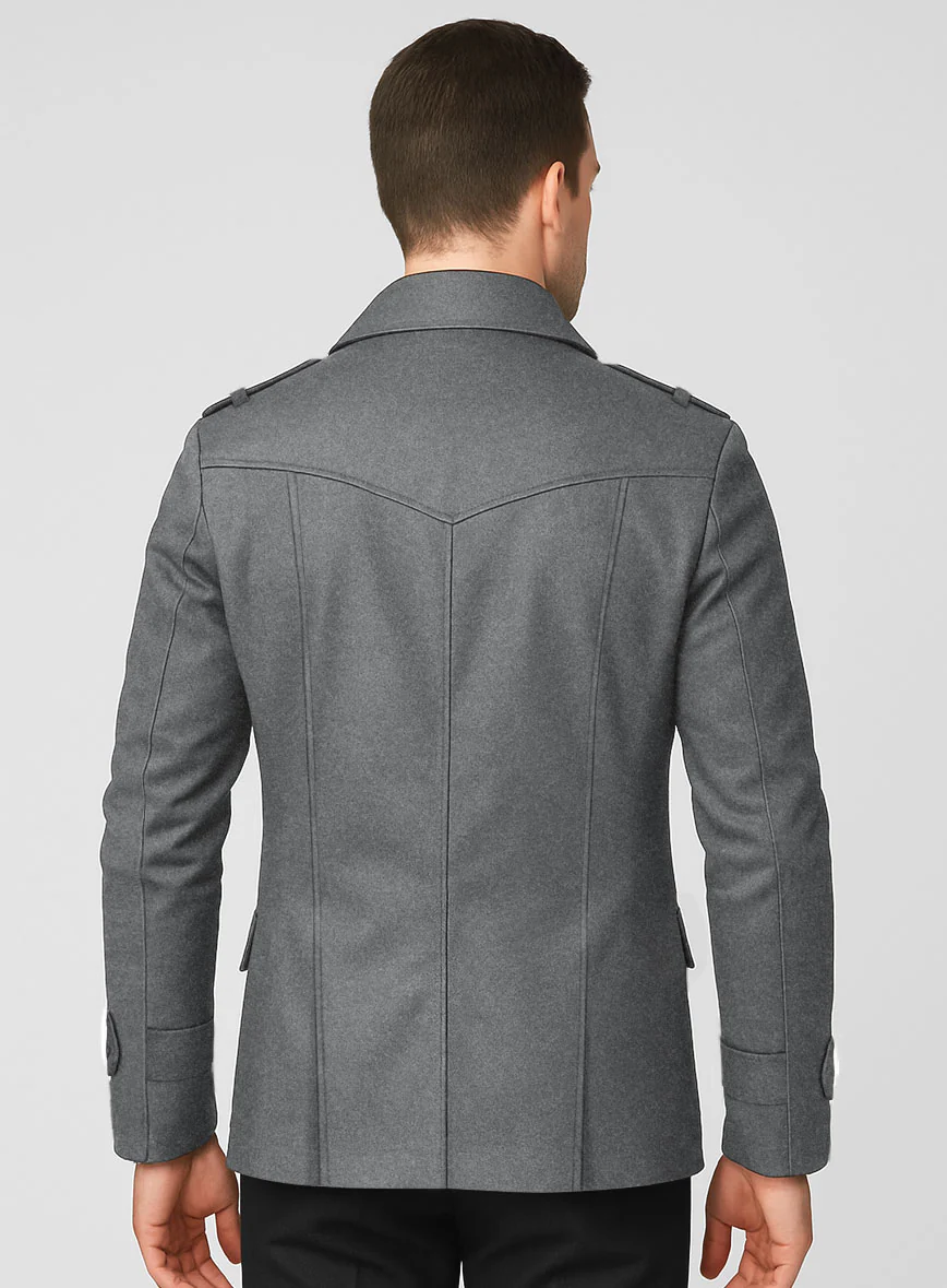 Frosted Mid Gray Terry Rayon Overstyle Jacket - Image 9