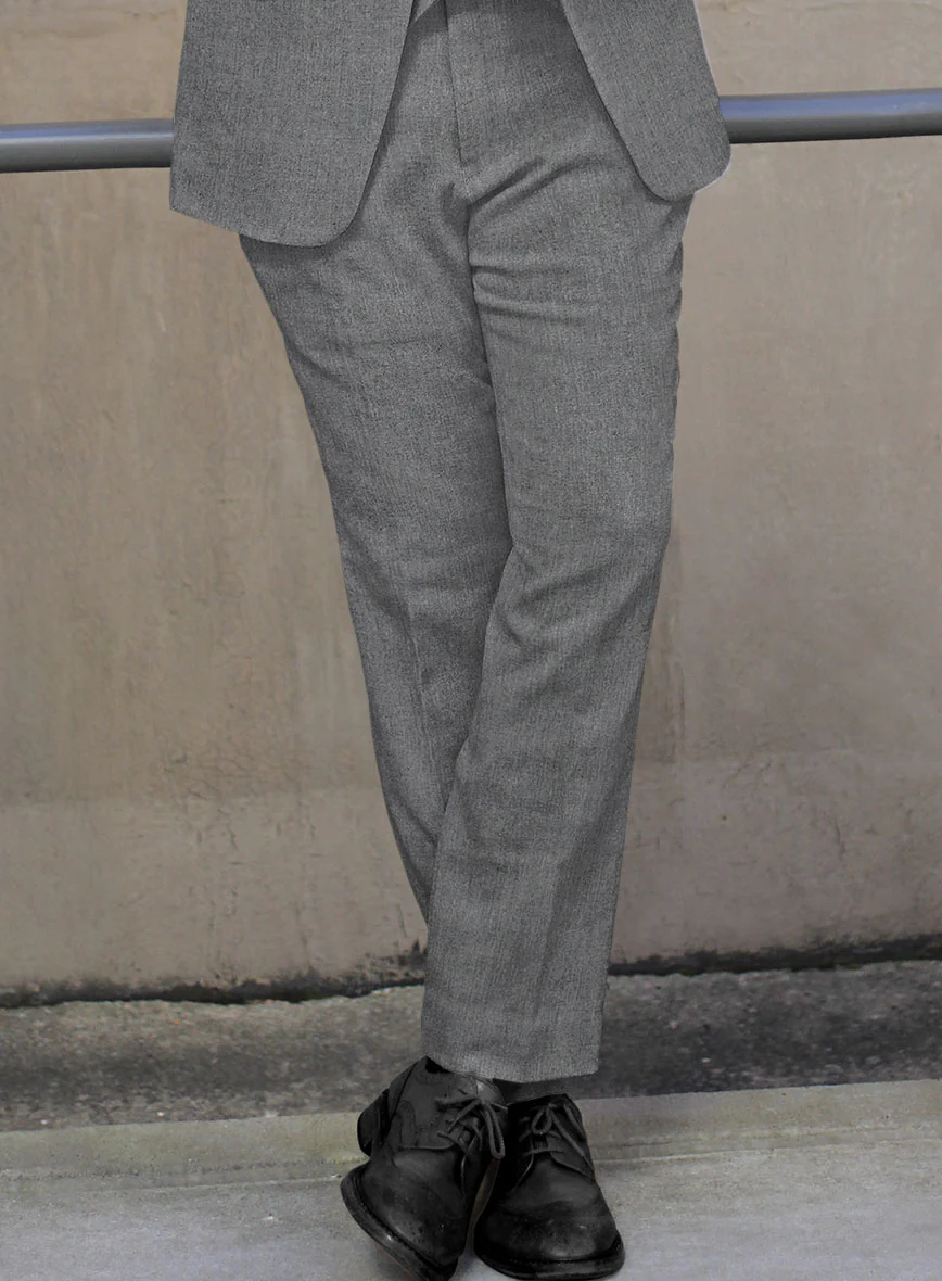Frosted Mid Gray Terry Rayon Pants - Image 2
