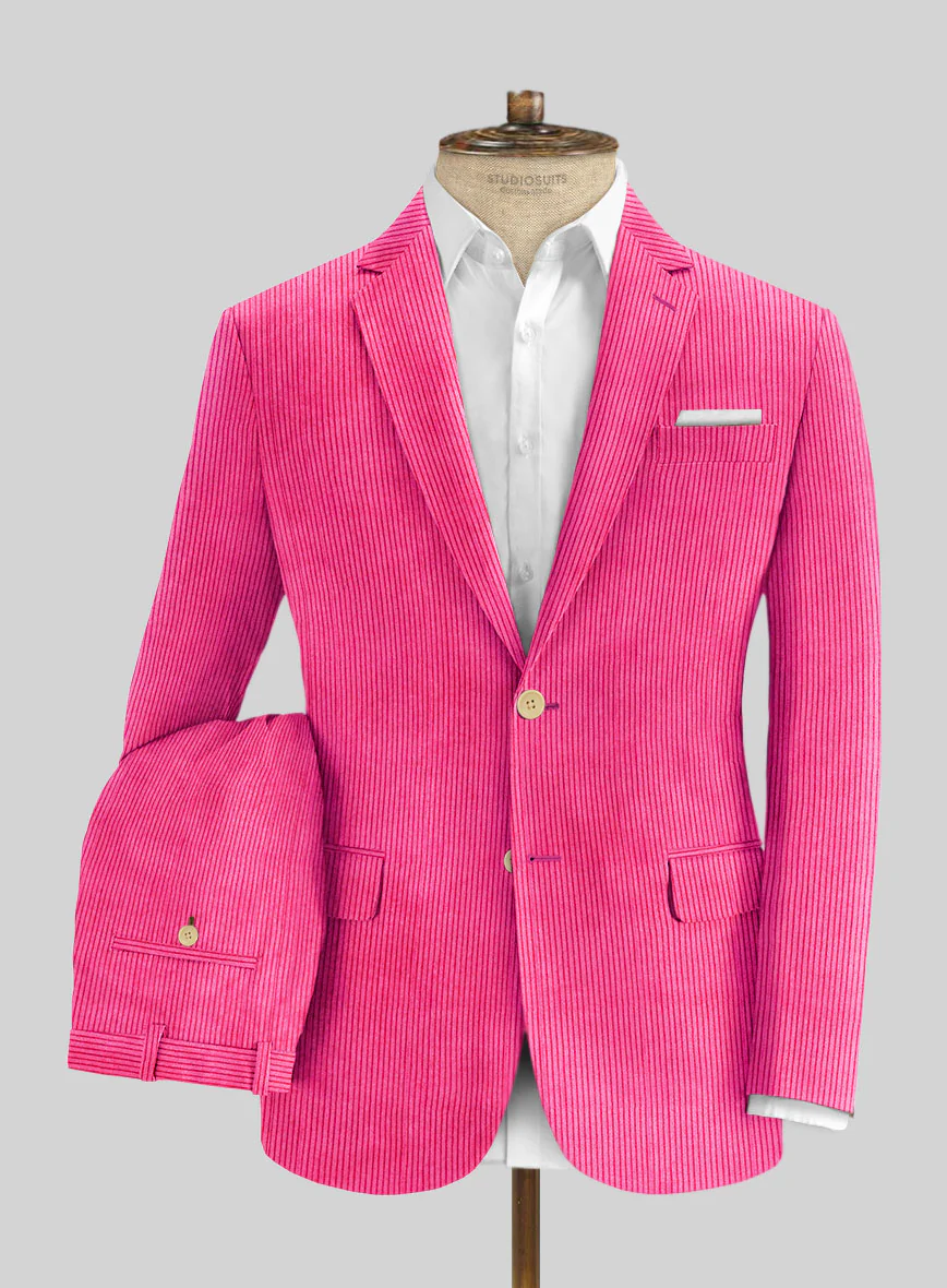 Fusica Pink Corduroy Suit - Image 2