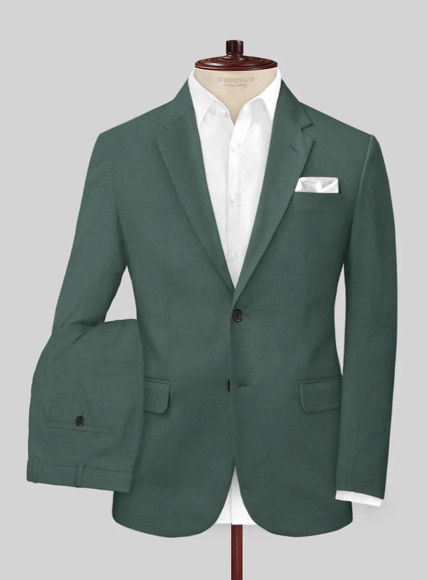 Gallo Green Stretch Chino Suit - Image 2