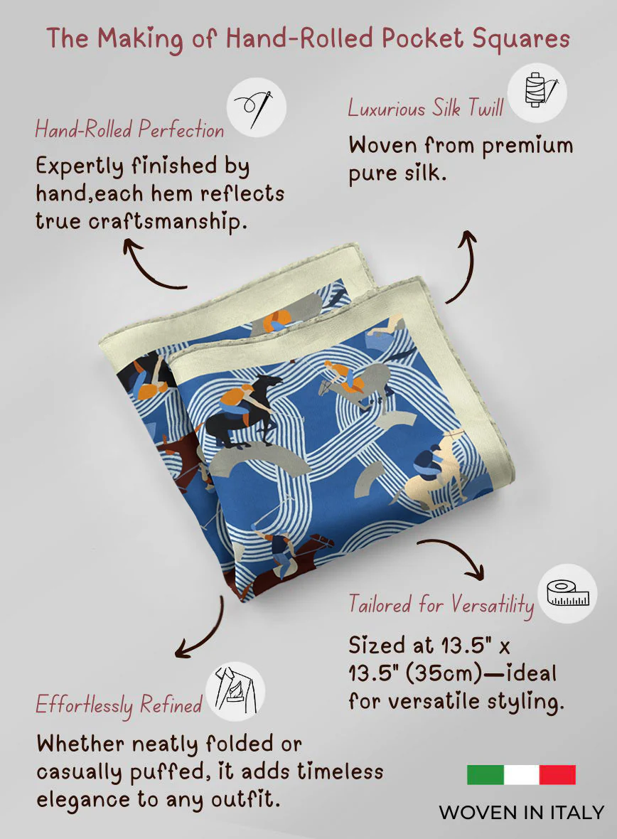 Gallop Rhythm Silk Pocket Square - Image 5