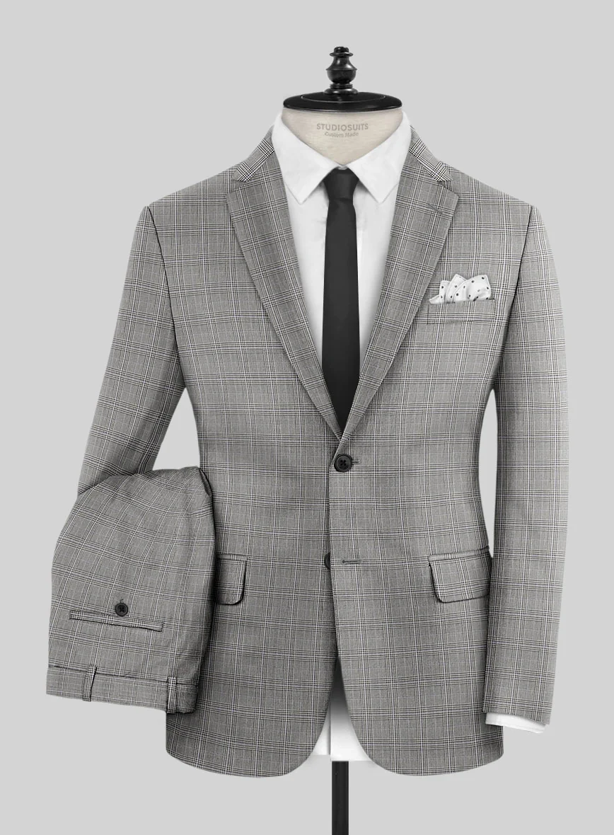 Glen Wool Light Gray Suit