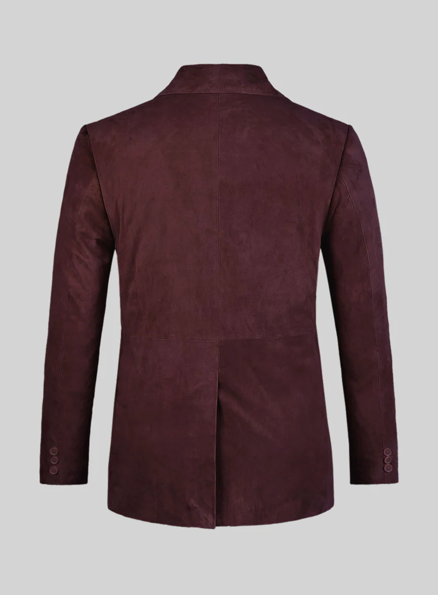 Grapevine Suede Leather Pea Coat - Image 2