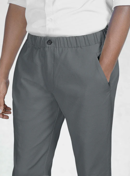 Easy Pants Gray Cotton Canvas - Image 4