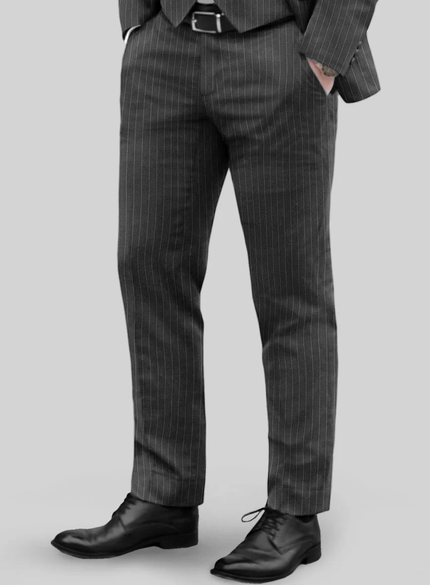 Gray Pinstripe Pants - Image 2