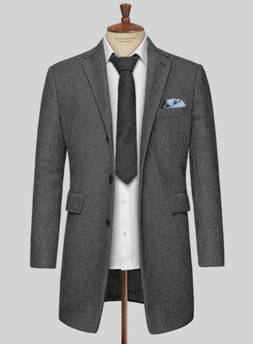 Gray Tweed Overcoat - Image 3