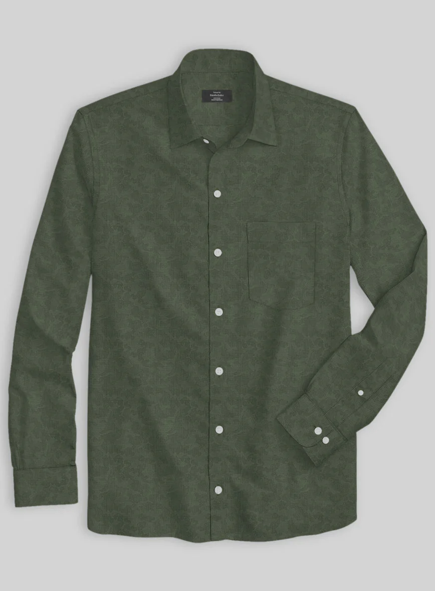 Green Camo Wool Shirt - Image 2
