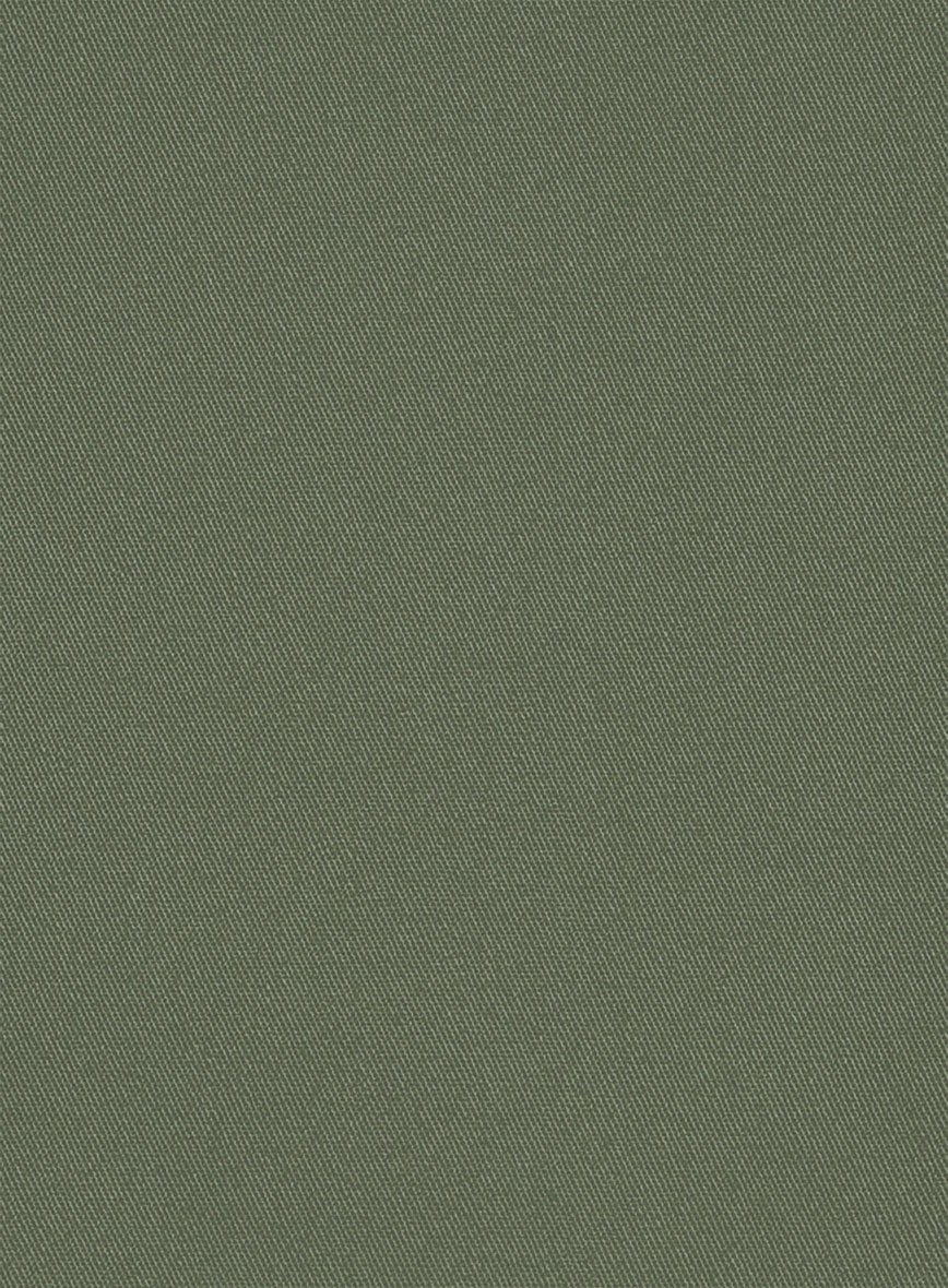 Green Cotton Power Stretch Chino Suit - Image 6
