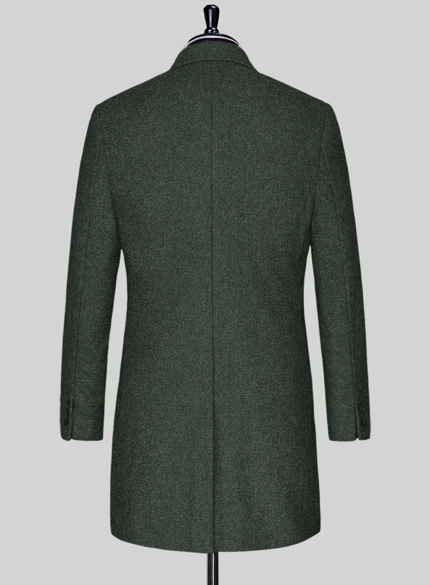 Green Heavy Tweed Overcoat - Image 2