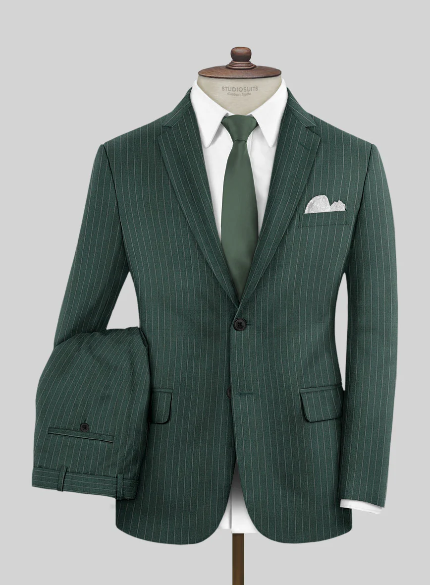 Green Pinstripe Suit - Image 2
