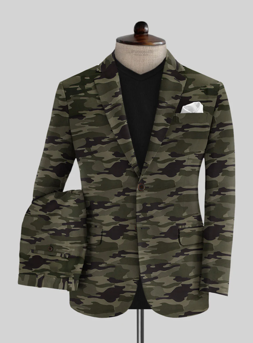 Green Stretch Camo Suit - Image 2