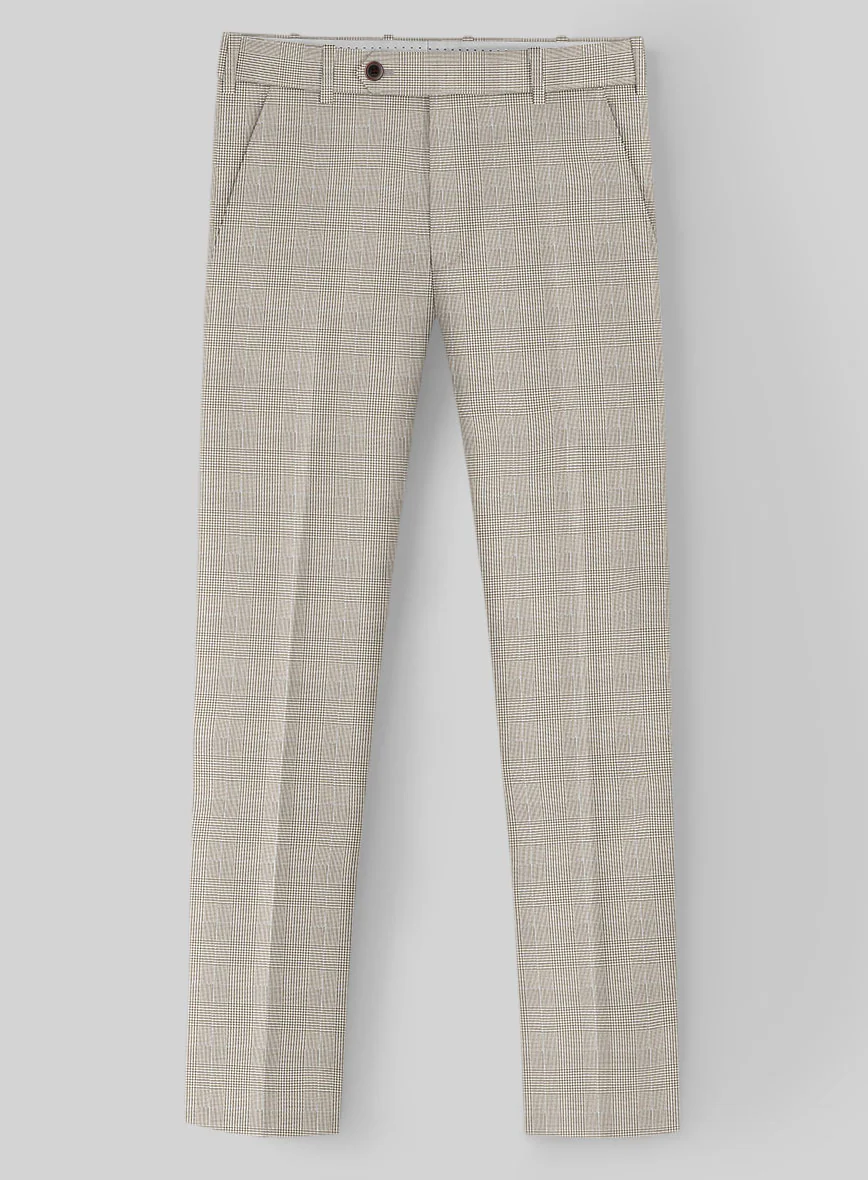 Guabello Beige Prince Of Wales Suit - Image 4