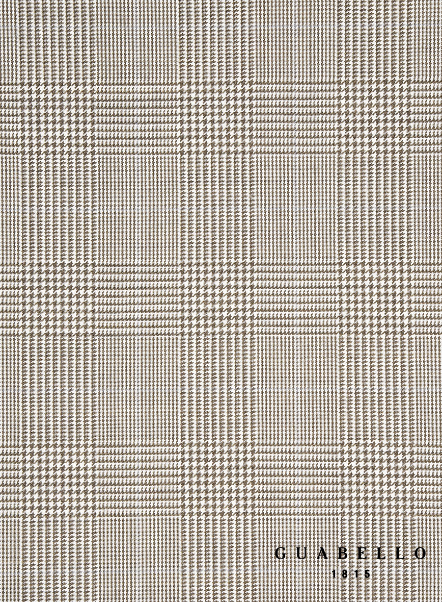 Guabello Beige Prince Of Wales Suit - Image 7