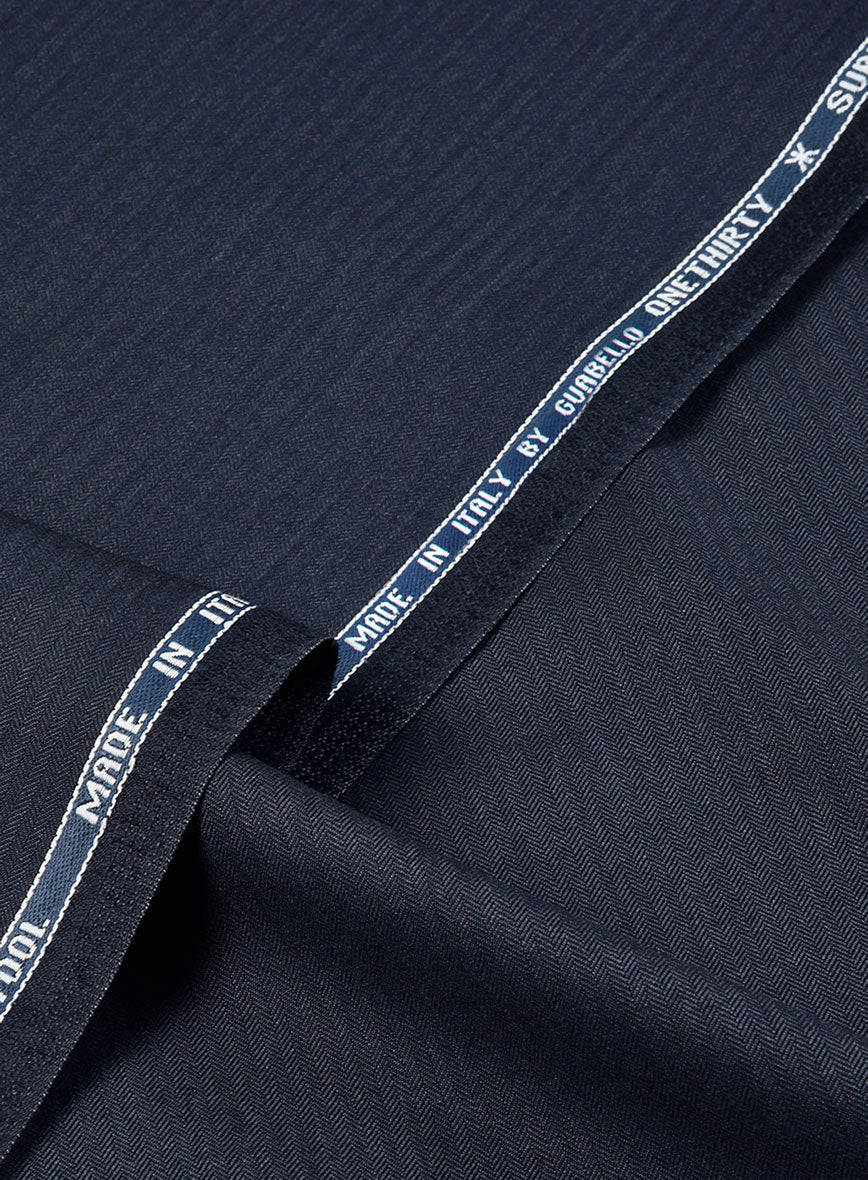 Guabello Blue Herringbone Pants - Image 3
