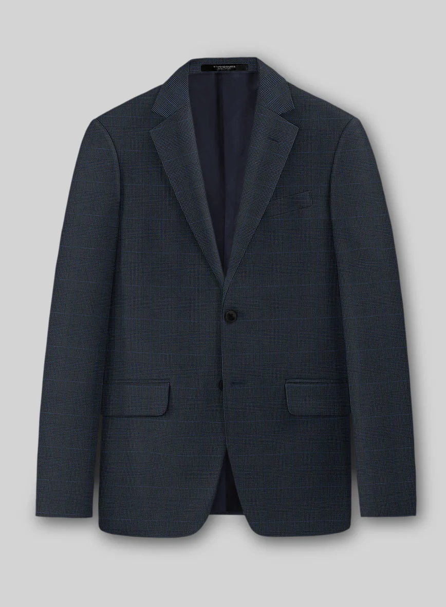 Guabello Blue Prince Of Wales Suit - Image 2