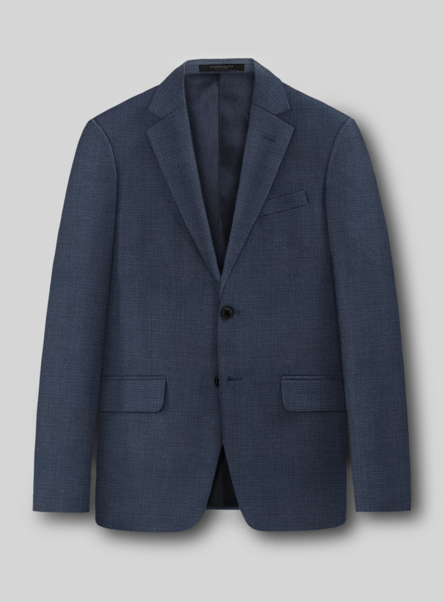 Guabello Blue Sharkskin Suit - Image 2