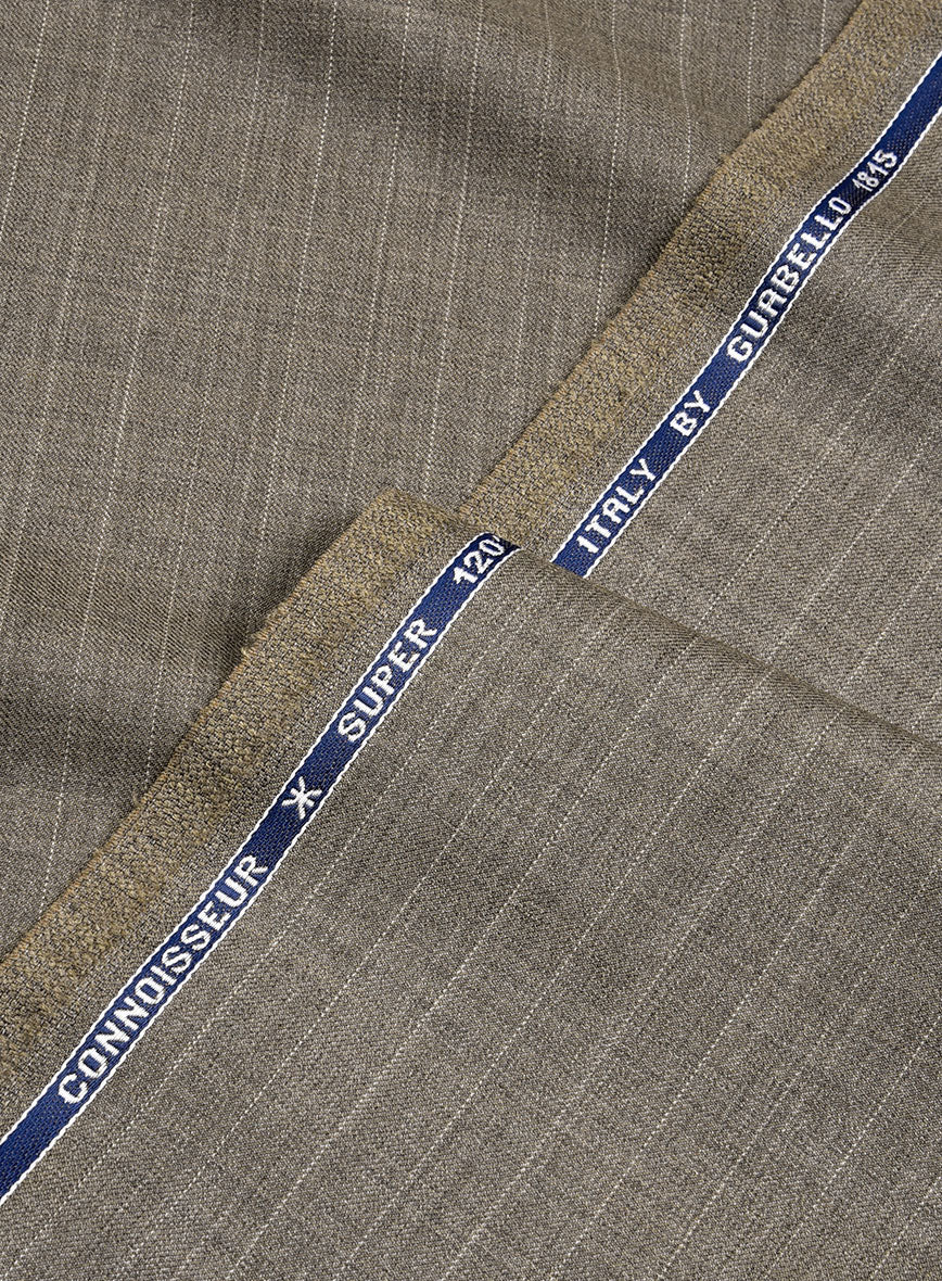 Guabello Brown Chalkstripe Pants - Image 3