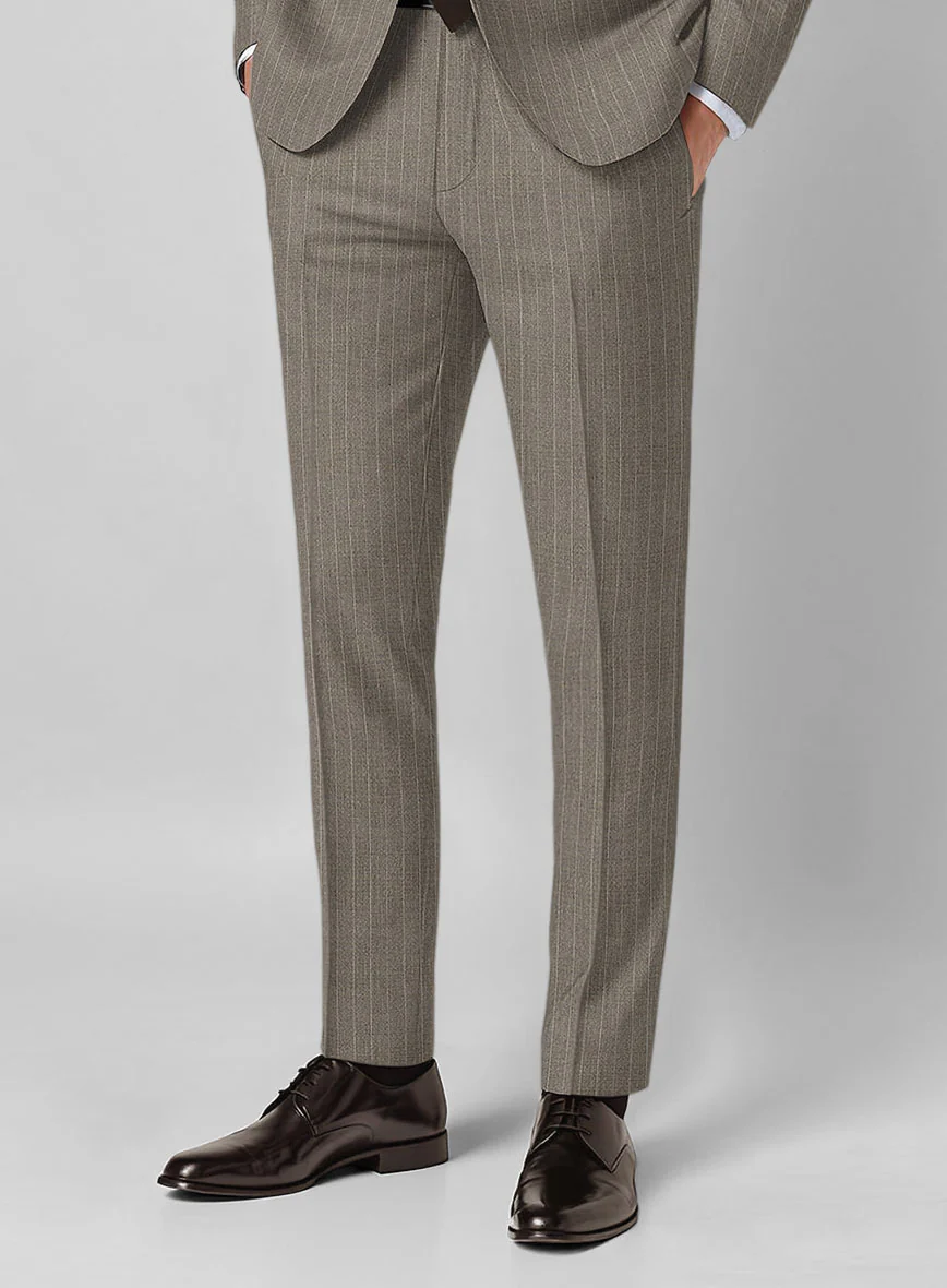 Guabello Brown Chalkstripe Suit - Image 5