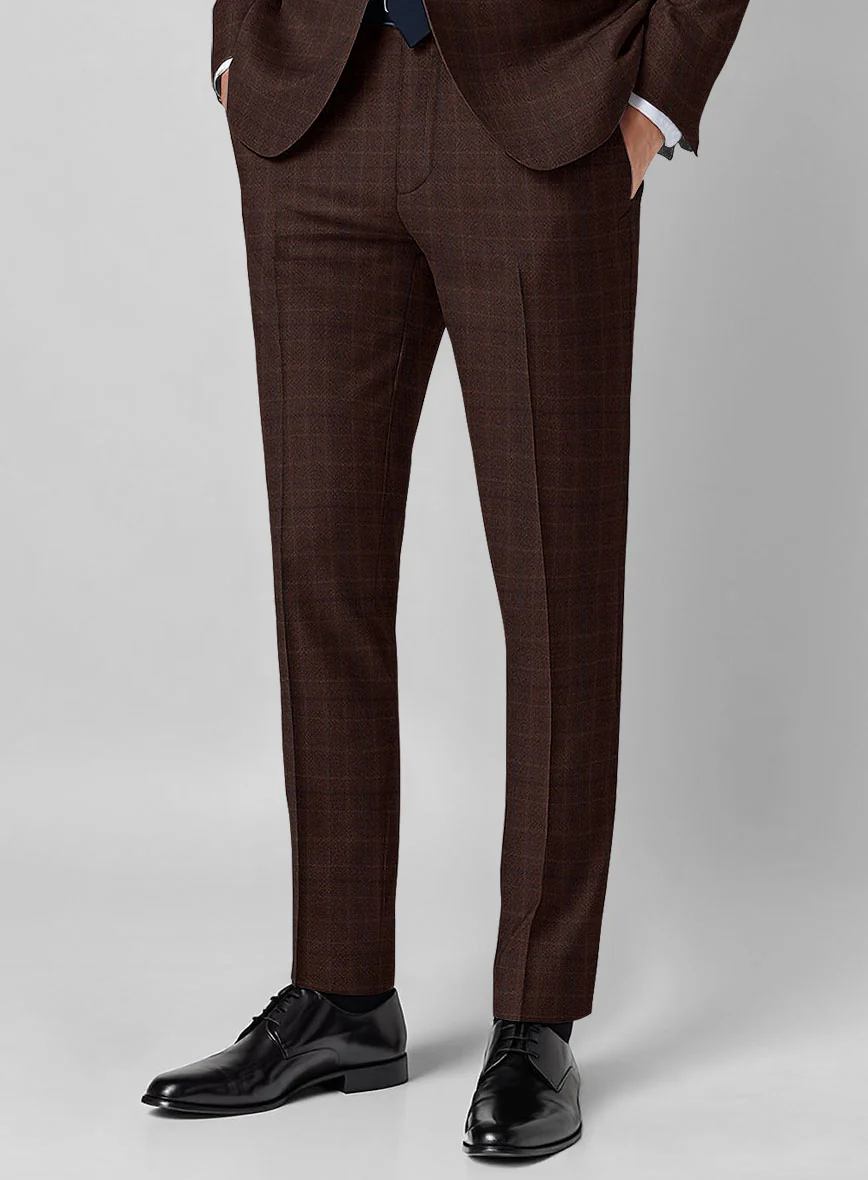 Guabello Brown Check Pants - Image 2