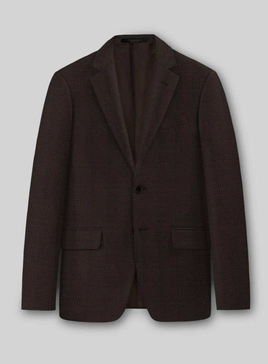Guabello Brown Prince Of Wales Suit - Image 2