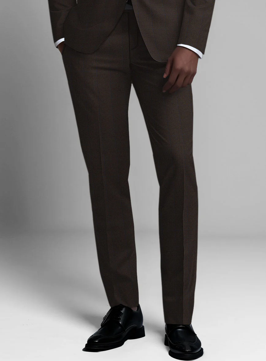 Guabello Brown Prince Of Wales Suit - Image 6