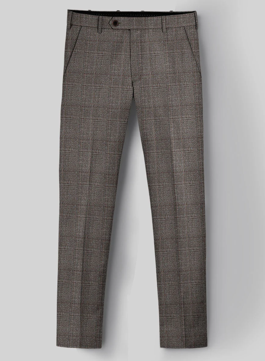 Guabello Brown Windowpane Pants