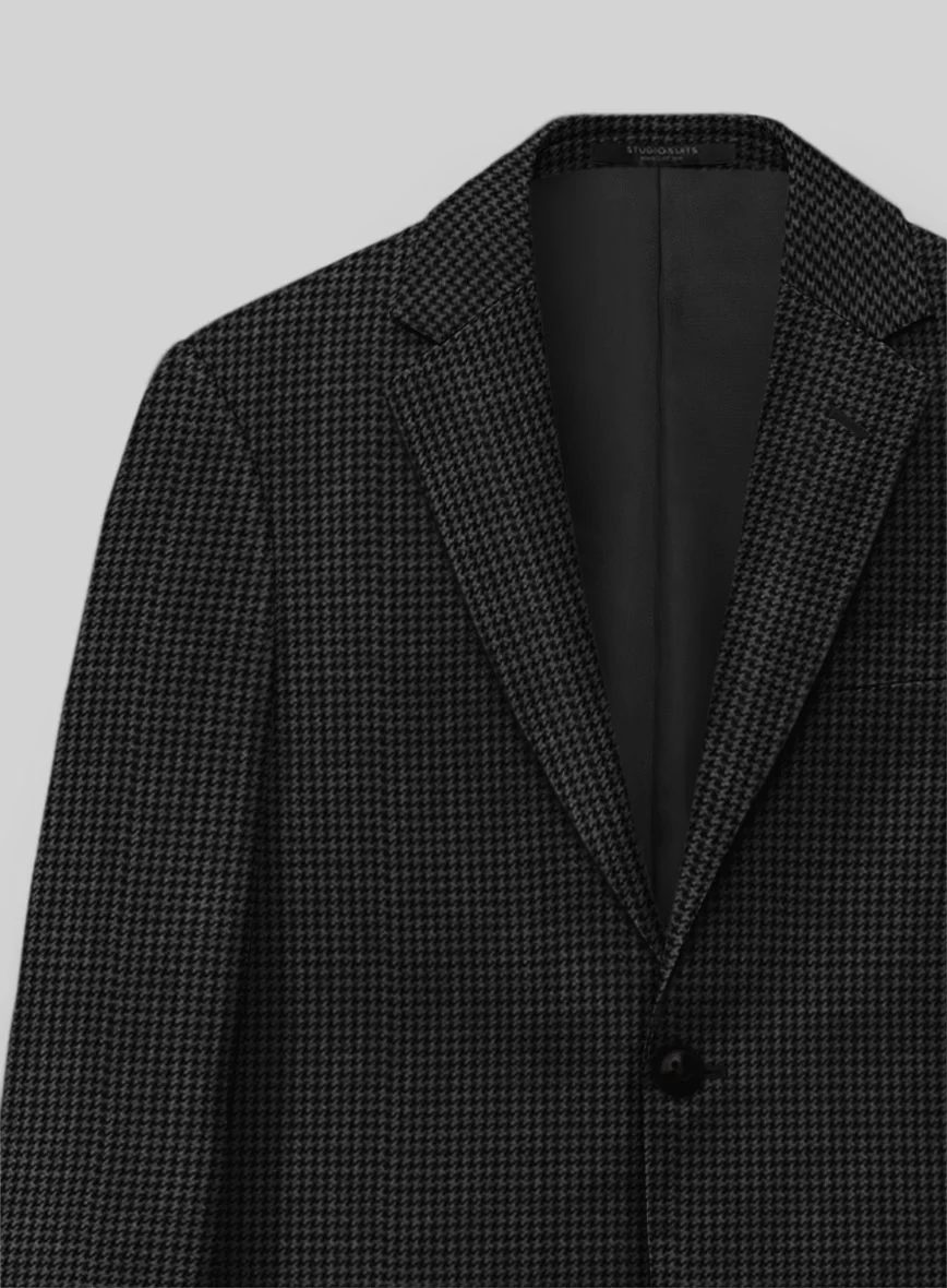 Guabello Charcoal Houndstooth Suit - Image 4