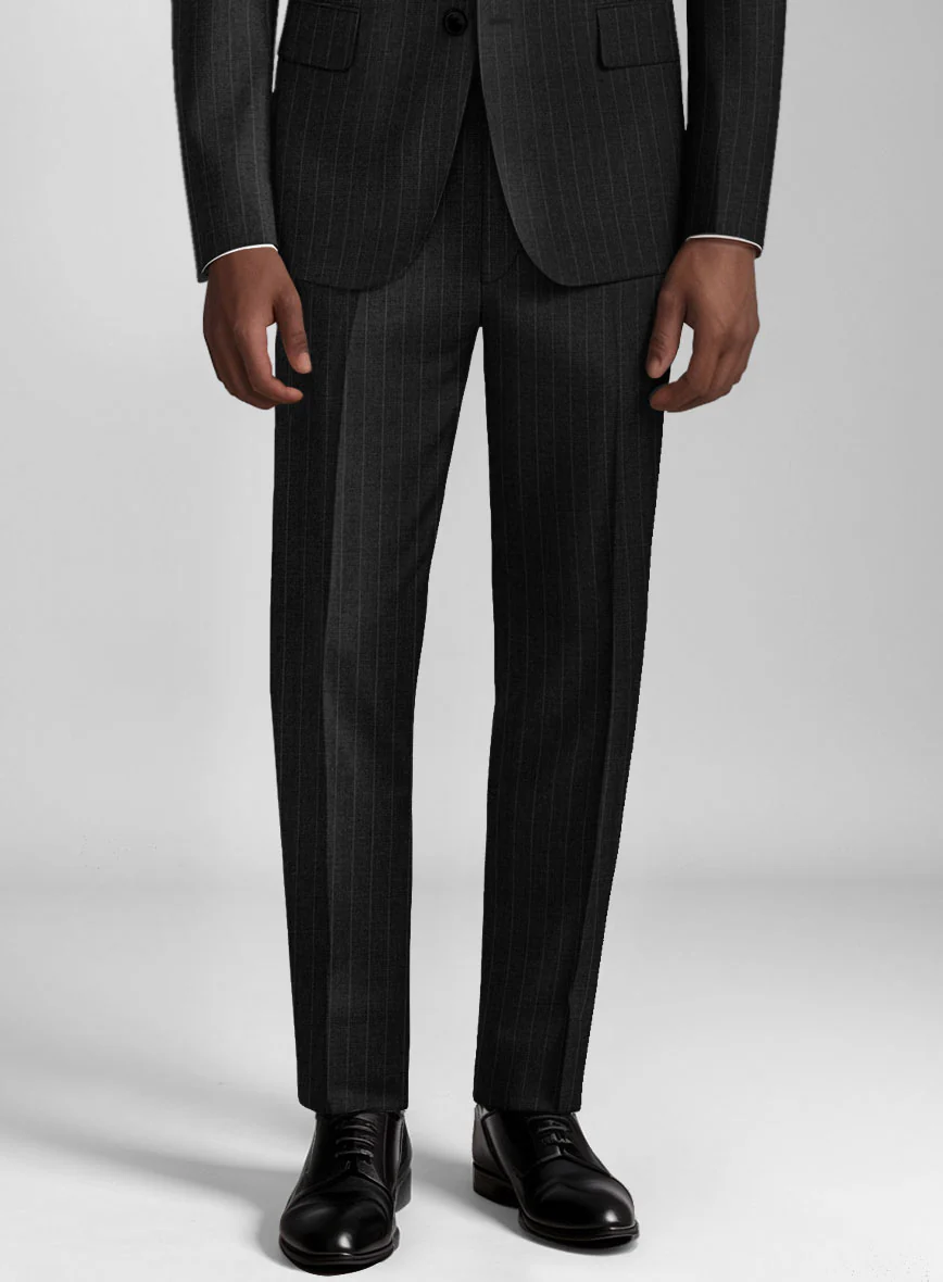 Guabello Charcoal Pinstripe Pants - Image 2