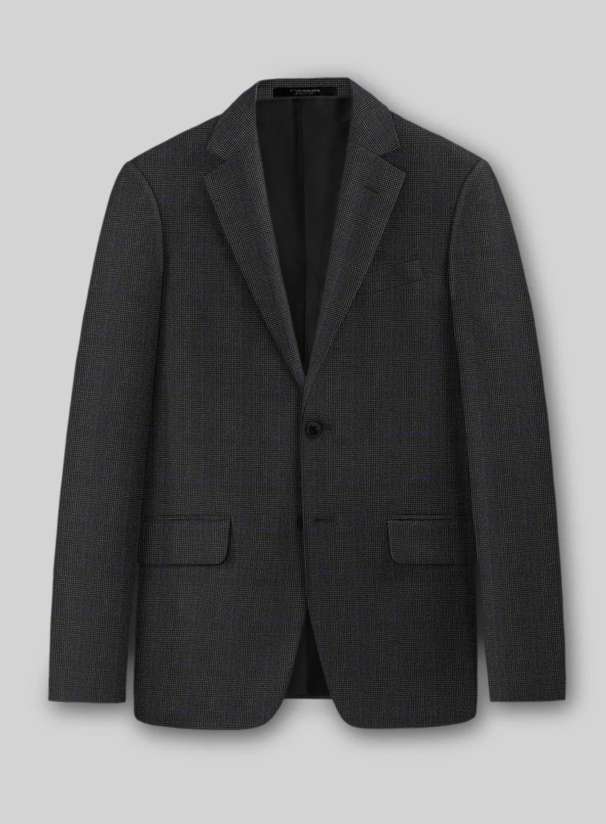 Guabello Charcoal Prince Of Wales Suit - Image 2