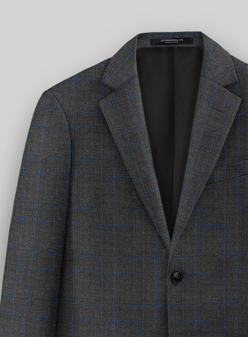 Guabello Charcoal Windowpane Jacket - Image 3