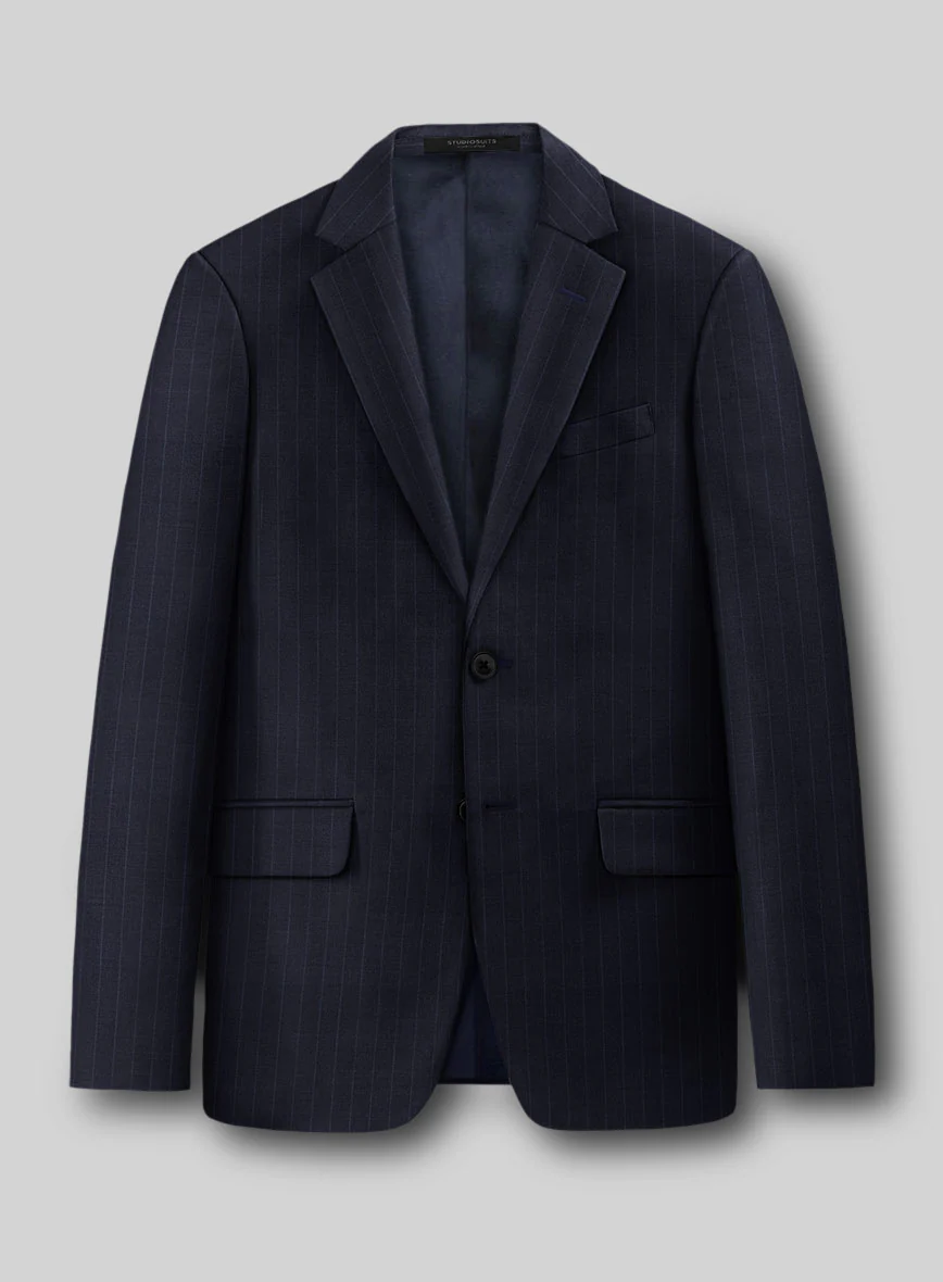 Guabello Dark Blue Pinstripe Suit - Image 2