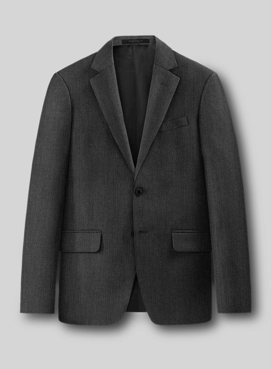 Guabello Dark Gray Herringbone Jacket