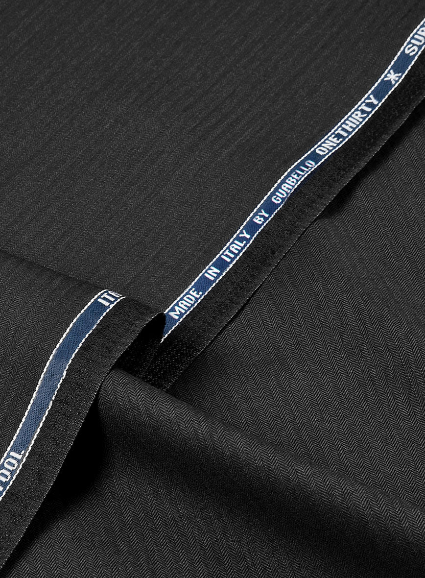 Guabello Dark Gray Herringbone Pants - Image 3