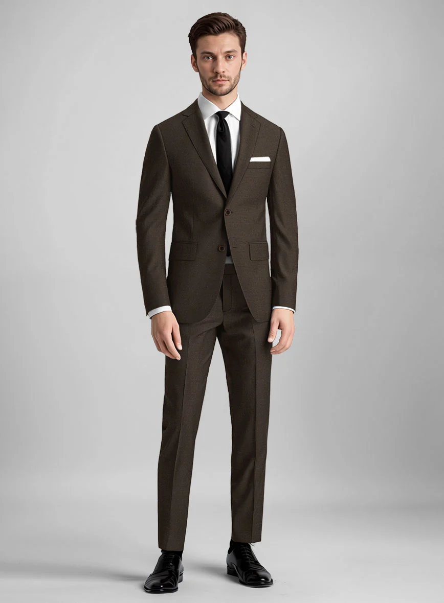Guabello Espresso Brown Twill Suit