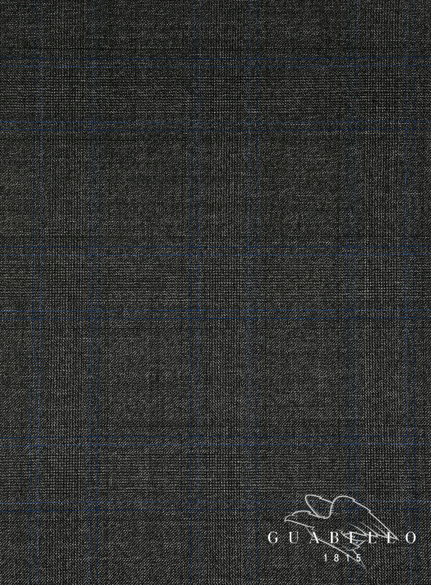 Guabello Gray Blue Windowpane Pants - Image 4