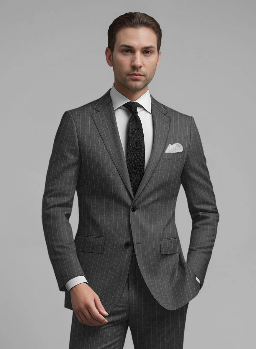 Guabello Gray Pinstripe Suit - Image 3
