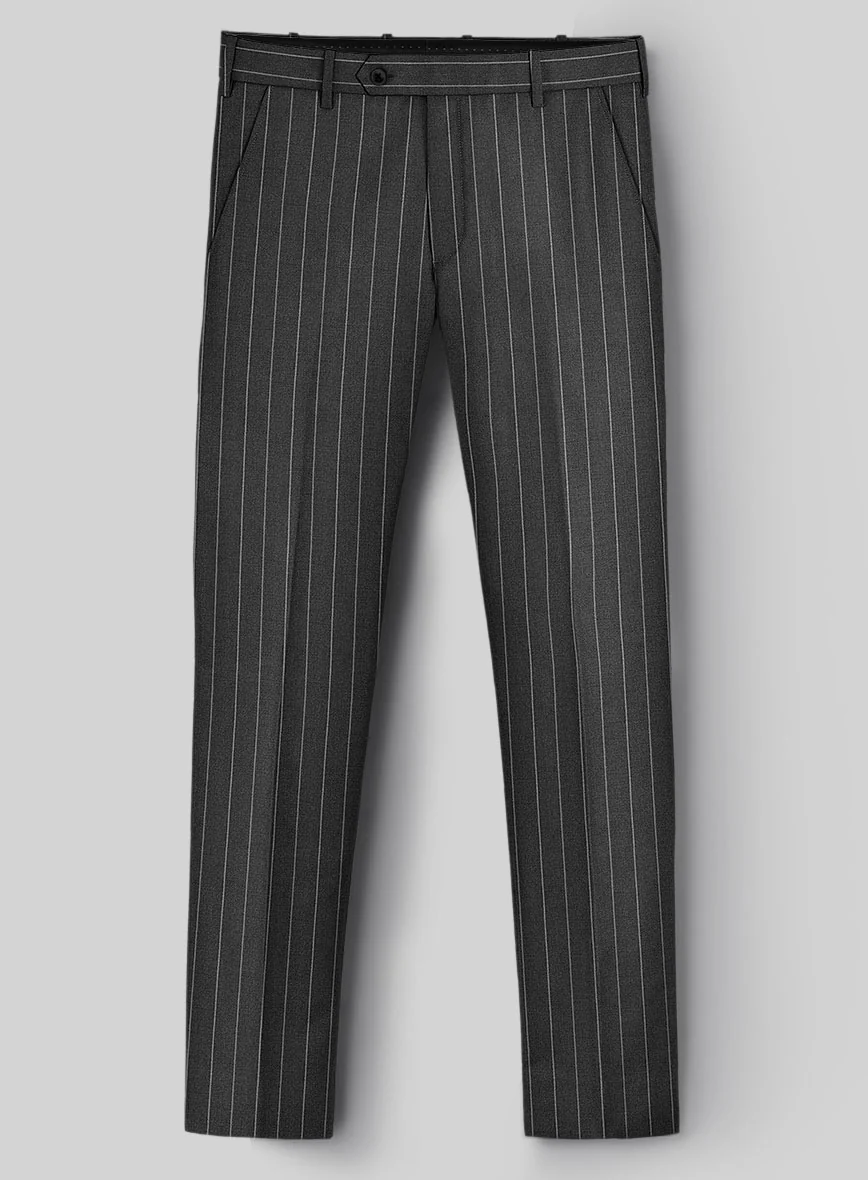 Guabello Gray Rope Stripe Suit - Image 4